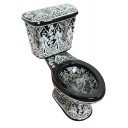 Mexican Roman Style ELONGATED TOILET Acapulco Negro